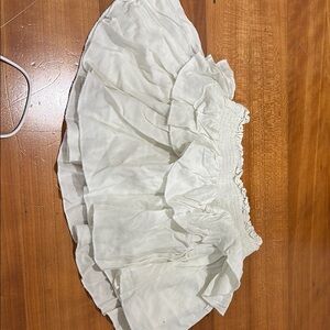 Katie J NYC White Ruffled Skirt